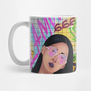 Retro girl Japan aesthetic Mug